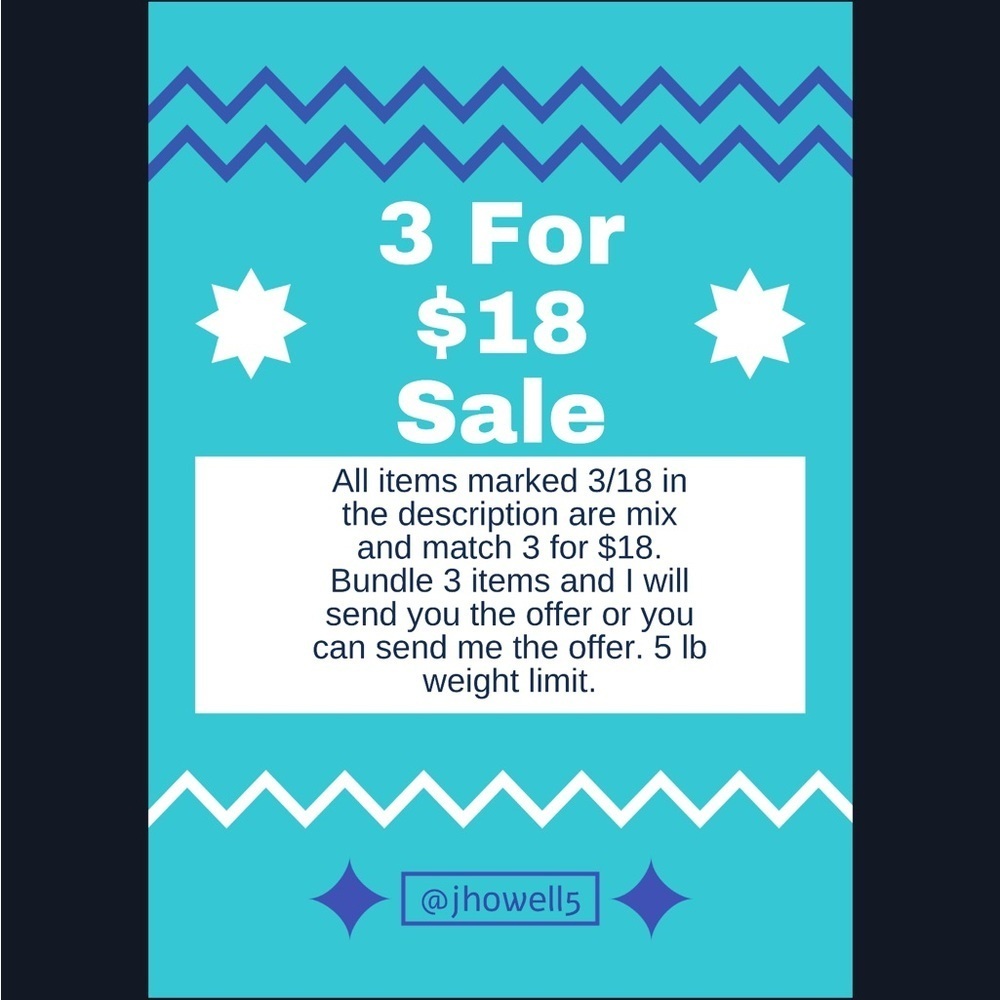 3/$18 Sale